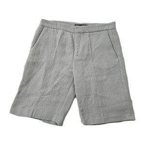 Zara Bermuda Shorts Womens XS Mint Green Tweed Weave Textured Knit 9" Inseam